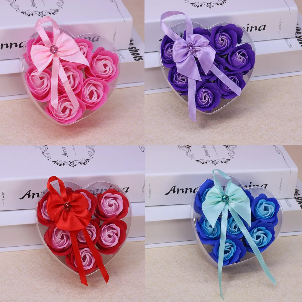 Искусственные цветы Мыло сделай сам на День святого Валентина цветок в подарок