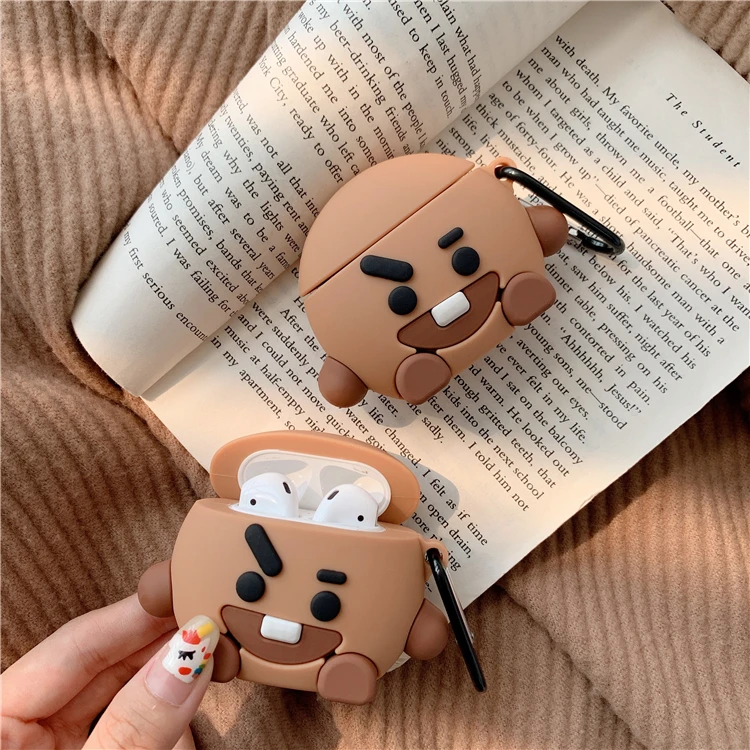 Чехол для гарнитуры мягкий чехол из ТПУ с крючком iPhone airpods 1 2|Аксессуары