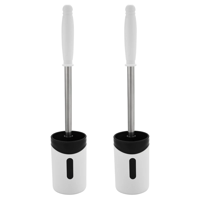 

2 Pack Toilet Brush And Holder Upgraded Modern Design With Strong Bristles,Bathroom Toilet Bowl Brush Set,Toilet Cleaning Brush