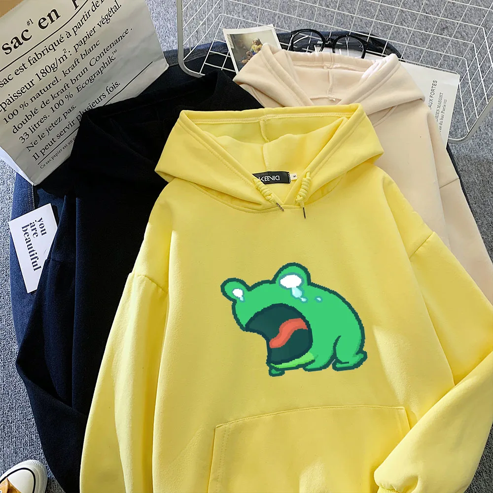 Sad Frog Long Sleeve Oversized Hoodies Women Hooded Sweatshirt Jacket Drawstring Hoodie Women Sweetshirts Big Size Punk Clothes