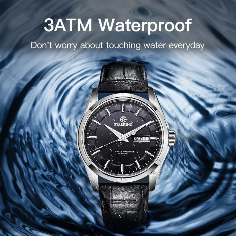 

STARKING Men Mechanical Watch Miyota 8205 Movt Automatic Self-wind Watches Waterproof Sapphire Wristwatch Gift Relogio Masculin