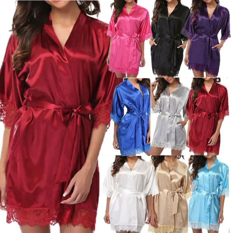 2019 модное женское спальное платье нижнее белье кружевной халат с коротким