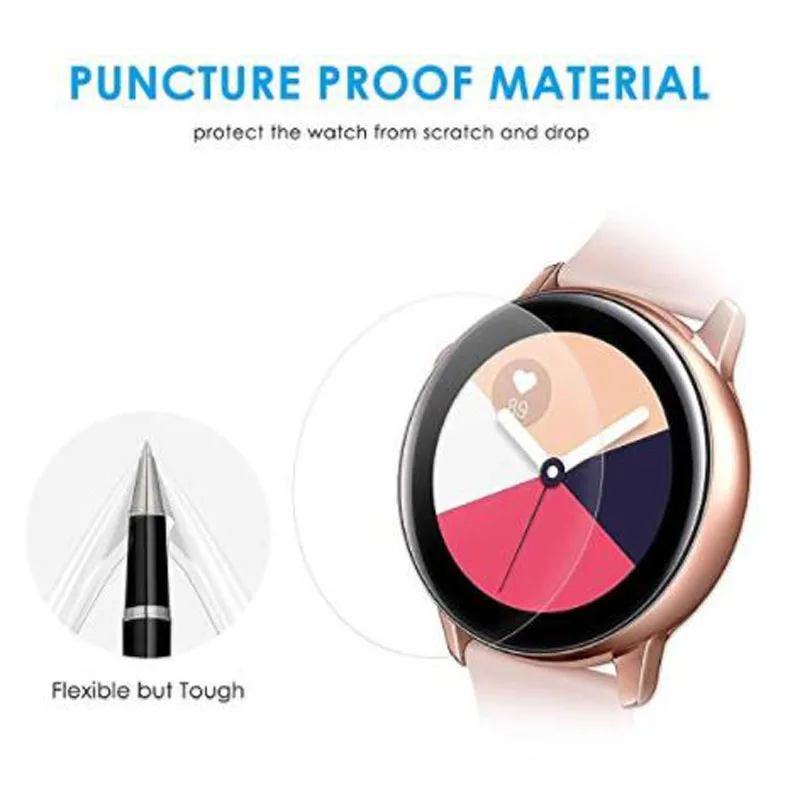 hydrogel soft protective film guard for samsung galaxy watch active 2 40mm44mm active2 smartwatch screen protector full cover free global shipping
