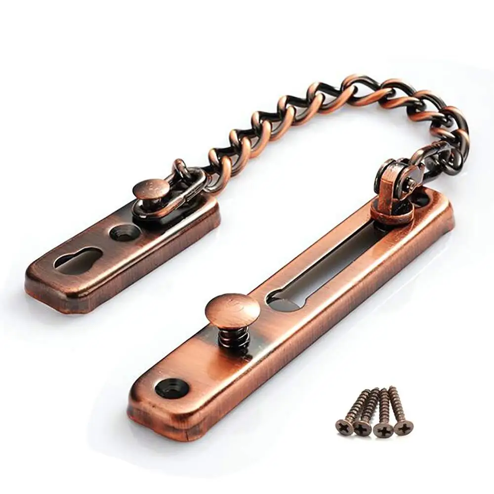 DIY бытовые инструменты Золотая и серебряная цепь дверная защита с пружинным