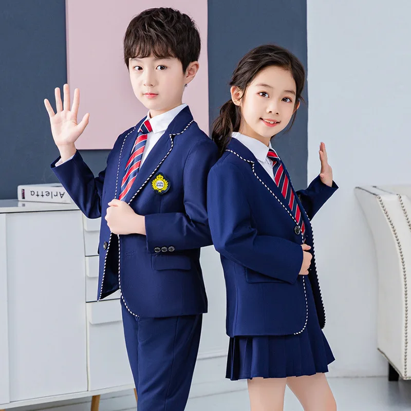 

Dress Boys and Girls Kindergarten Garden Uniform College English Style School Uniform Primary School Students Set