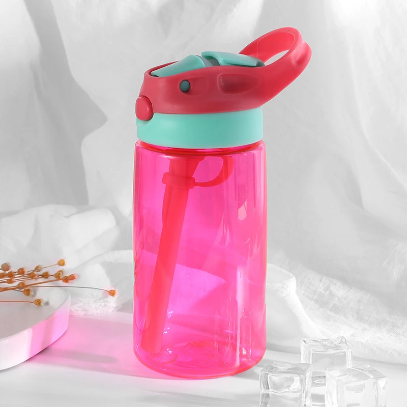 

Children's water cup straw plastic drop cup creative portable student duck mouth straw cup