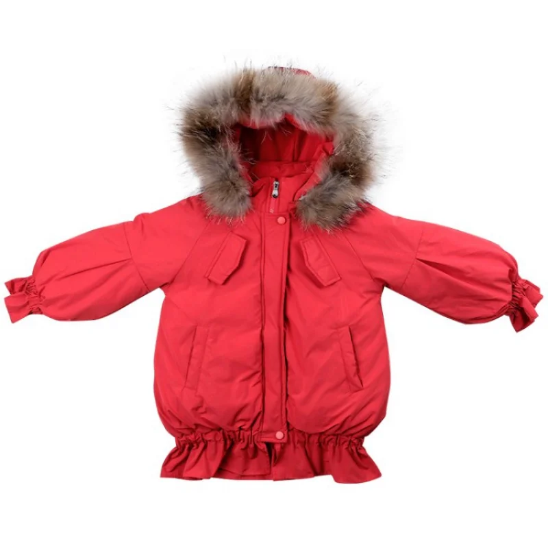 

Новое теплое пальто для девочек-подростков Зимняя парка верхняя одежда для подростков детская куртка с меховым капюшоном для девочек 5, 7, 9, ...