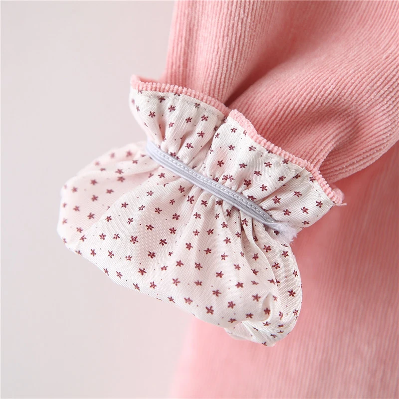 Платье для маленьких девочек осеннее платье принцессы Вельветовая одежда с