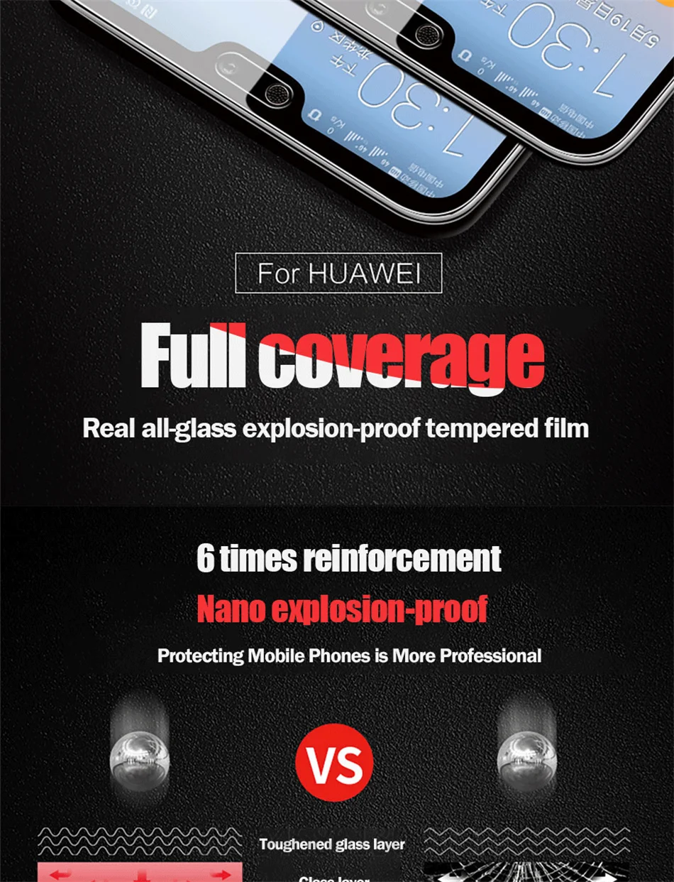 3 шт 9H закаленное стекло для huawei P20 P30 mate 20 Lite Защитная пленка для экрана для huawei P20 Pro P30 P smart стекло