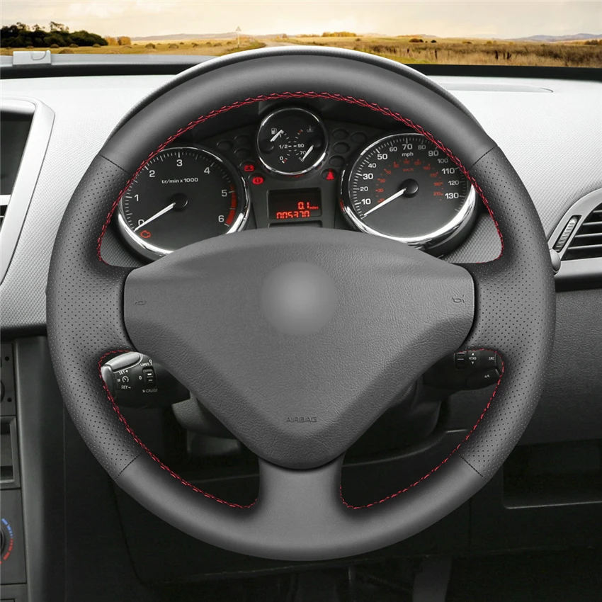 Черный чехол из натуральной кожи для Peugeot 207 экспертный партнер Citroen Berlingo Jumpy Fiat Scudo