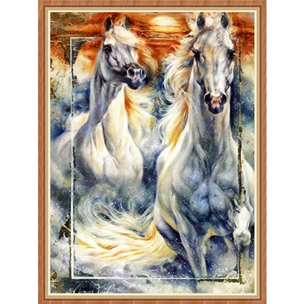 Алмазная 5d картина сделай сам вышивка крестиком с лошадью мозаика животными