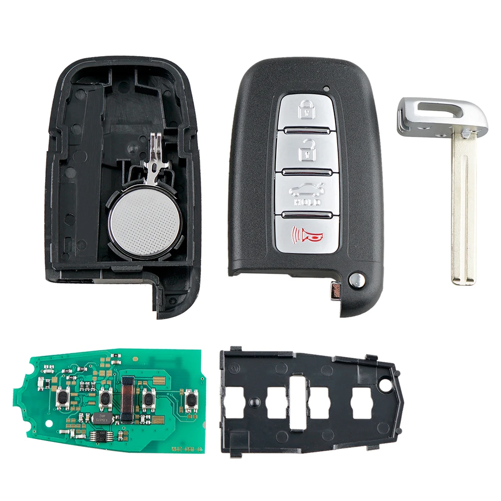 Новый 315 МГц 4 кнопки портативный дистанционный ключ брелок от машины с чипом