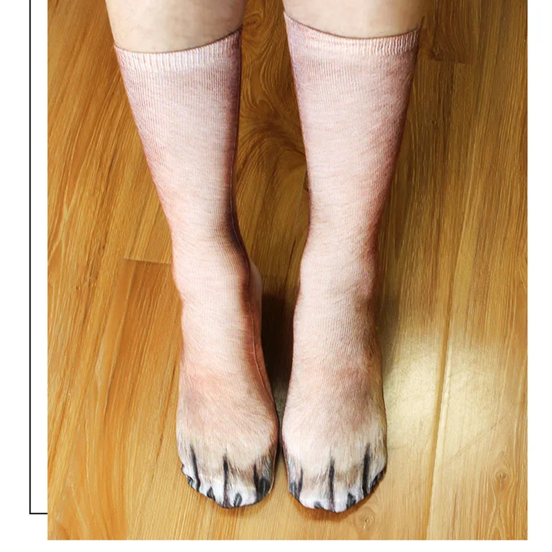 Забавные леопардовые тигровые хлопковые носки для женщин милые унисекс с