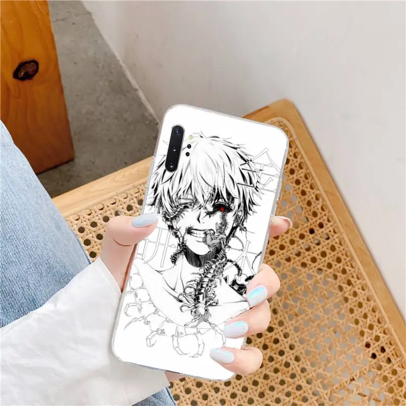

Anime Tokyo Ghouls horror Phone Case Transparent for Samsung A 71 51 21S S 20 fe 10 9 8 plus xiaomi 11 redmi note 9 8 s pro