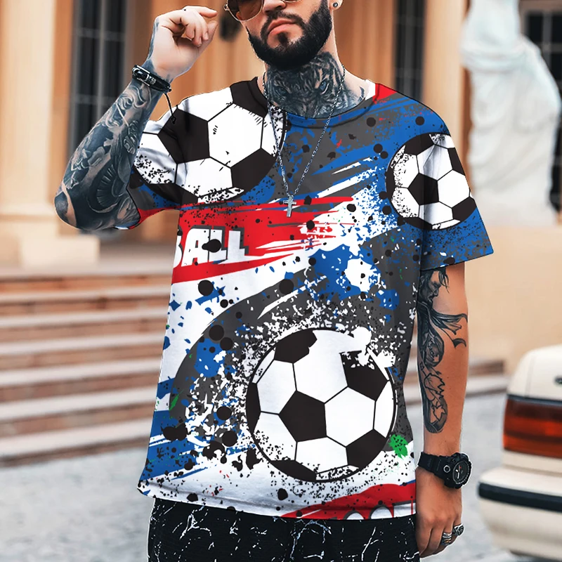 

Hip Hop Football Men's Shirt T-shirt Oversized Loose Harajuku Street Sports Jersey Short Sleeve Men's Quick-drying Breathable6XL