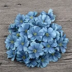 50 шт. 4 см искусственная шелковая Маргаритка цветочные головки для свадьбы украшение дома ручная работа DIY гирлянда Аксессуары Искусственные цветы ремесло