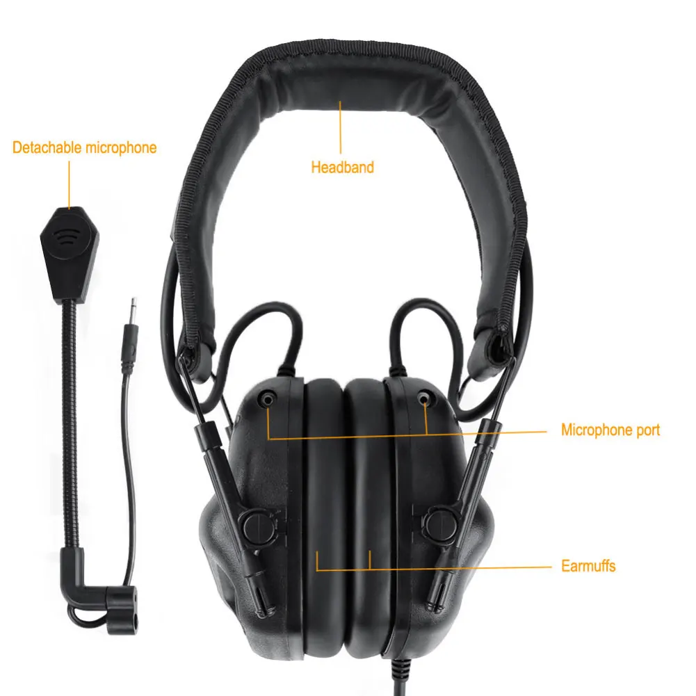 

Electronic Earmuffs Noise Reduction Ear Defenders Hearing Protection Anti Noise Headset With Microphone For Women Men Anti Noise