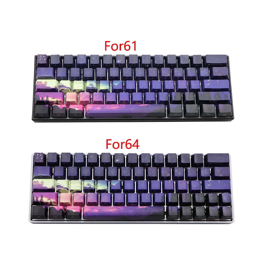 

Mechanische Toetsenbord keycap GH60 RK61/ALT61/Annie /poker keycap GK61 GK64 dz60 Dye sublimation pbt Keycap OEM Keycap Set