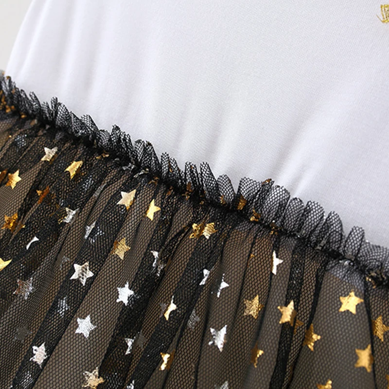 

HE Hello Enjoy 2021 New Baby Girl Cute Dresses Girls 1-2-4 Years Old Children's Clothing Summer Thin Star Mesh Fashionable Dress