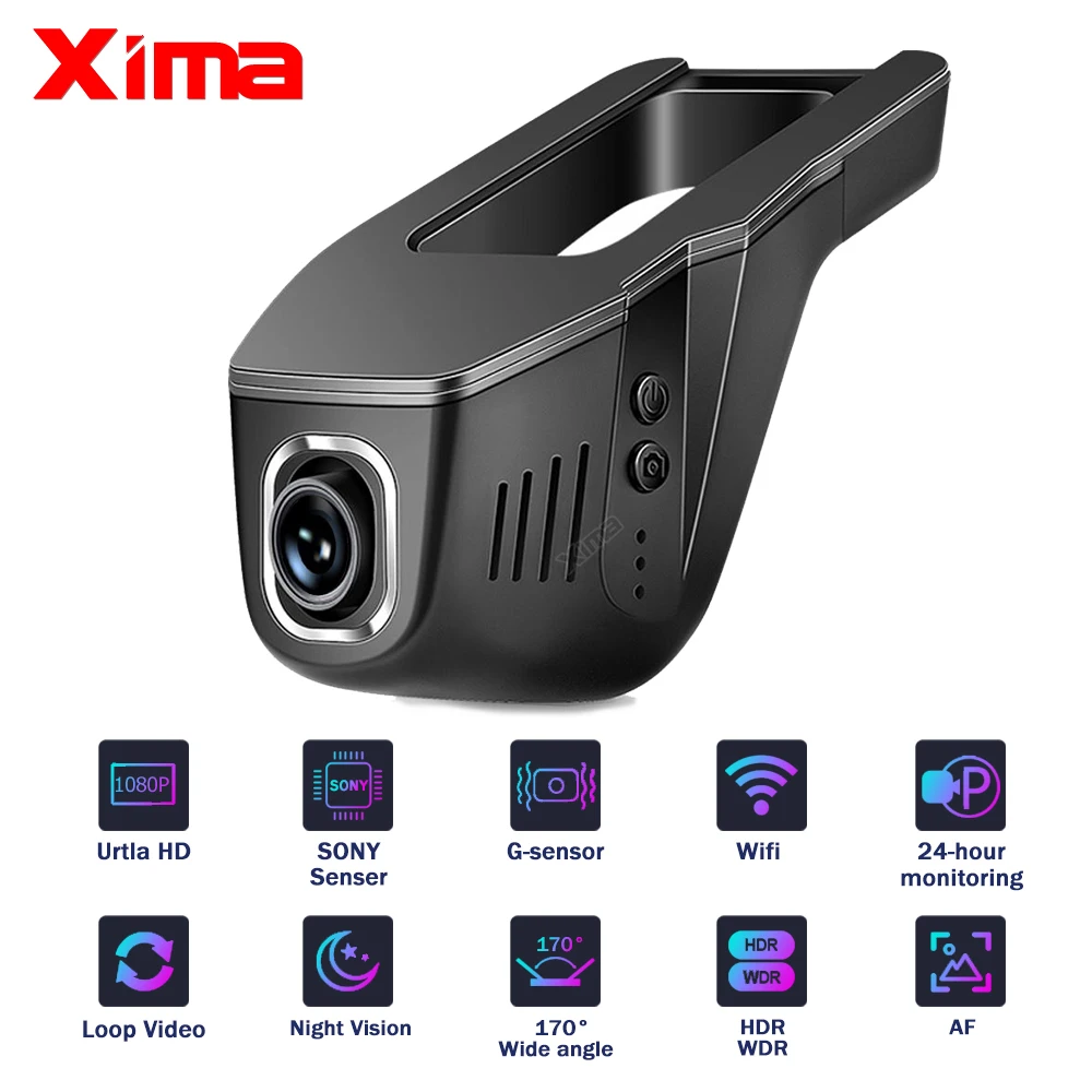 Wi-Fi автомобильный видеорегистратор цифровой видеокамера 1080P ночная версия Novatek