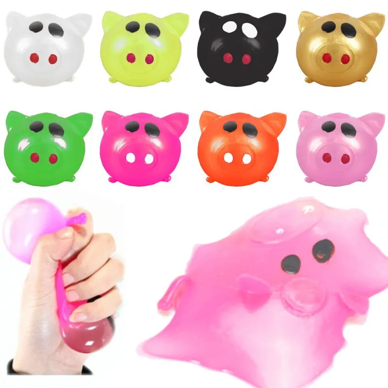 Creative Tricky Toys Unbreakable Pig Head Unbreakable Decompression Vent Artifact Children's Gifts Fidget Toys Anti Stress Toys