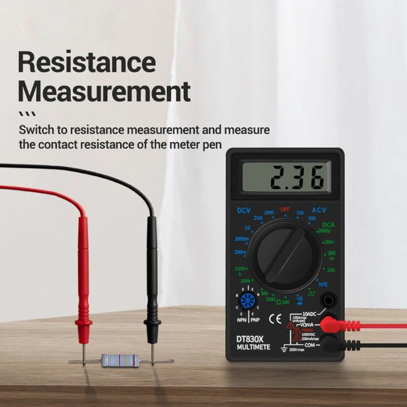 DT830X цифровой мультиметр вольтметр амперметр омметр DC10V ~ 1000V 10A AC 750V тестер тока