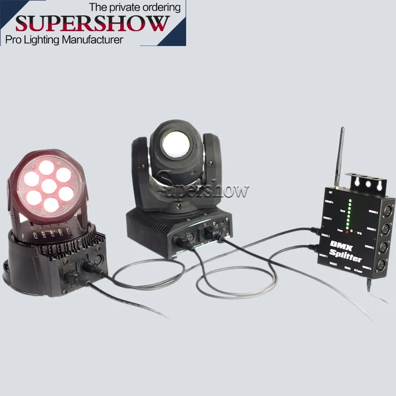 Профессиональный DMX беспроводной распределитель четырехканальный DMX512 усилитель