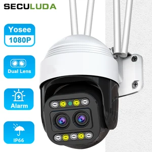 surveillance cameras with wifi camera wi fi street 1080p dual lens camera wifi camera outdoor ip wifi camera wifi 360 yosee free global shipping