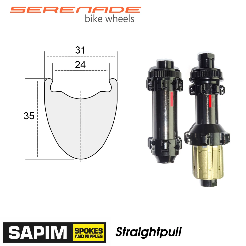 Углерода AllRoad Pro велосипедные колеса и глубиной 35 мм центральный замок