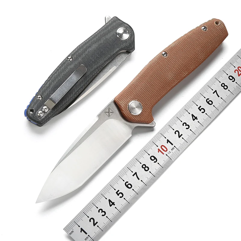 DICORIA YX 751 складной нож шарикоподшипник 14C28N лезвие льняная Ручка Кемпинг Охота
