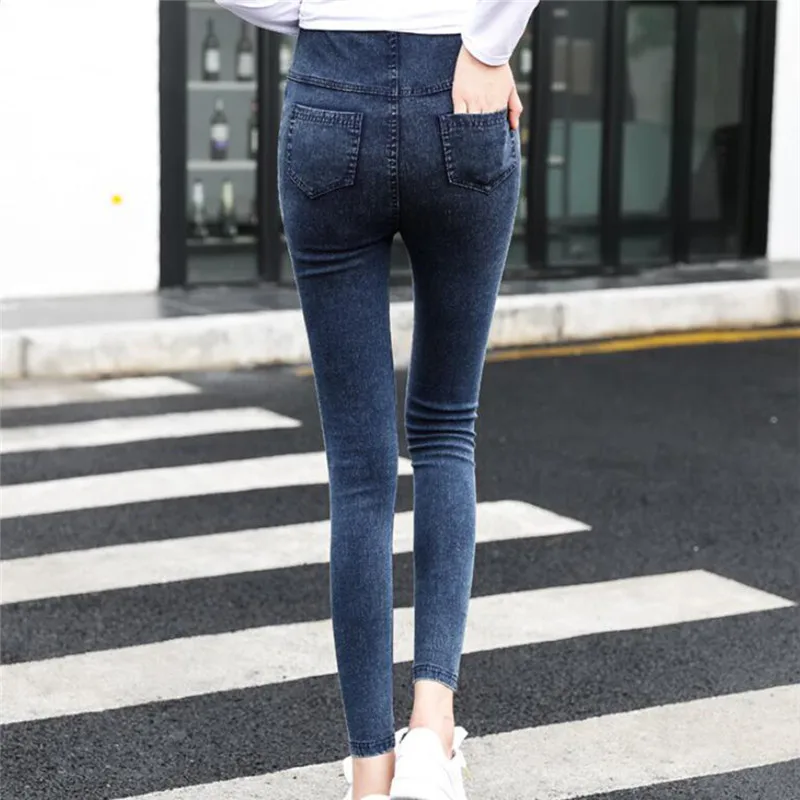 Осенне-зимние Колготки для беременных Обтягивающие брюки Джинсы Эластичные