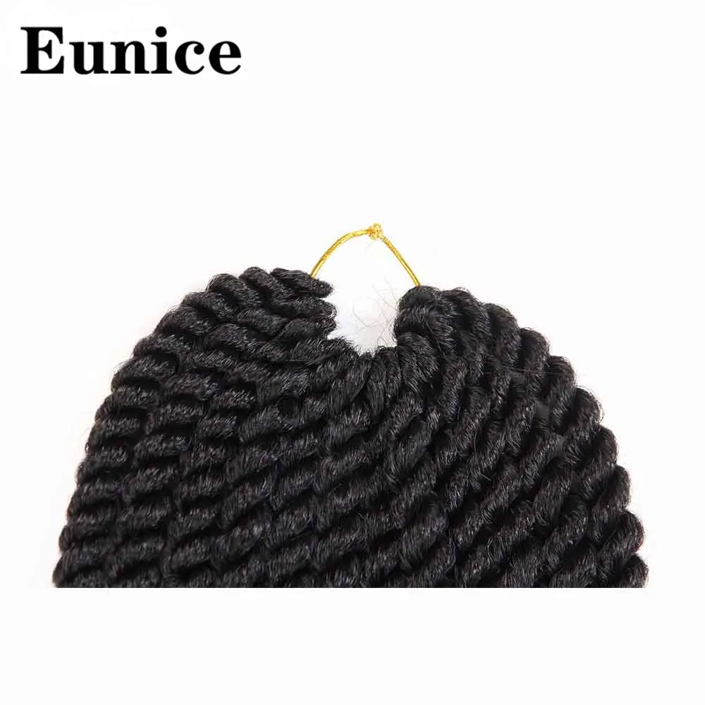 12 &quotГавана крученые крючки волосы черные синтетические Омбре плетение волос