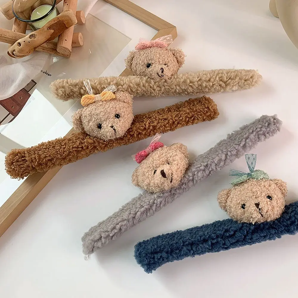 1 Pc Korean Patting Hair Ties Cute Girls Lamb Plush Bear Tie Sweet Bow Rope Bracelet Fashion Accessories |