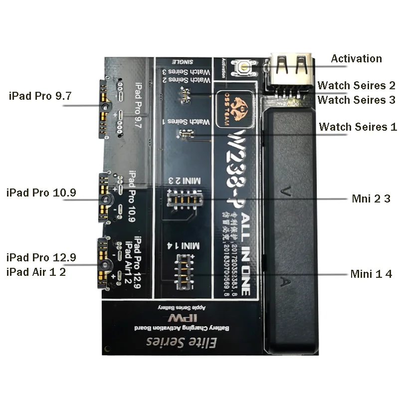 Тестовая плата для быстрой зарядки аккумулятора iPad Mini 1/2/3/4 Air 1/2 Pro 9 7/10 9/12 Apple Watch