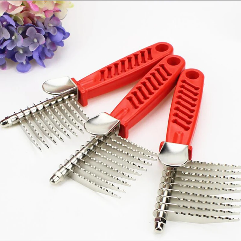 

Pet Hair Removal Brush For Dogs Cats Puppy Stainless Steel Open Knot Comb Long Hair Dog Teddy Golden Hair Cleaning Supplies