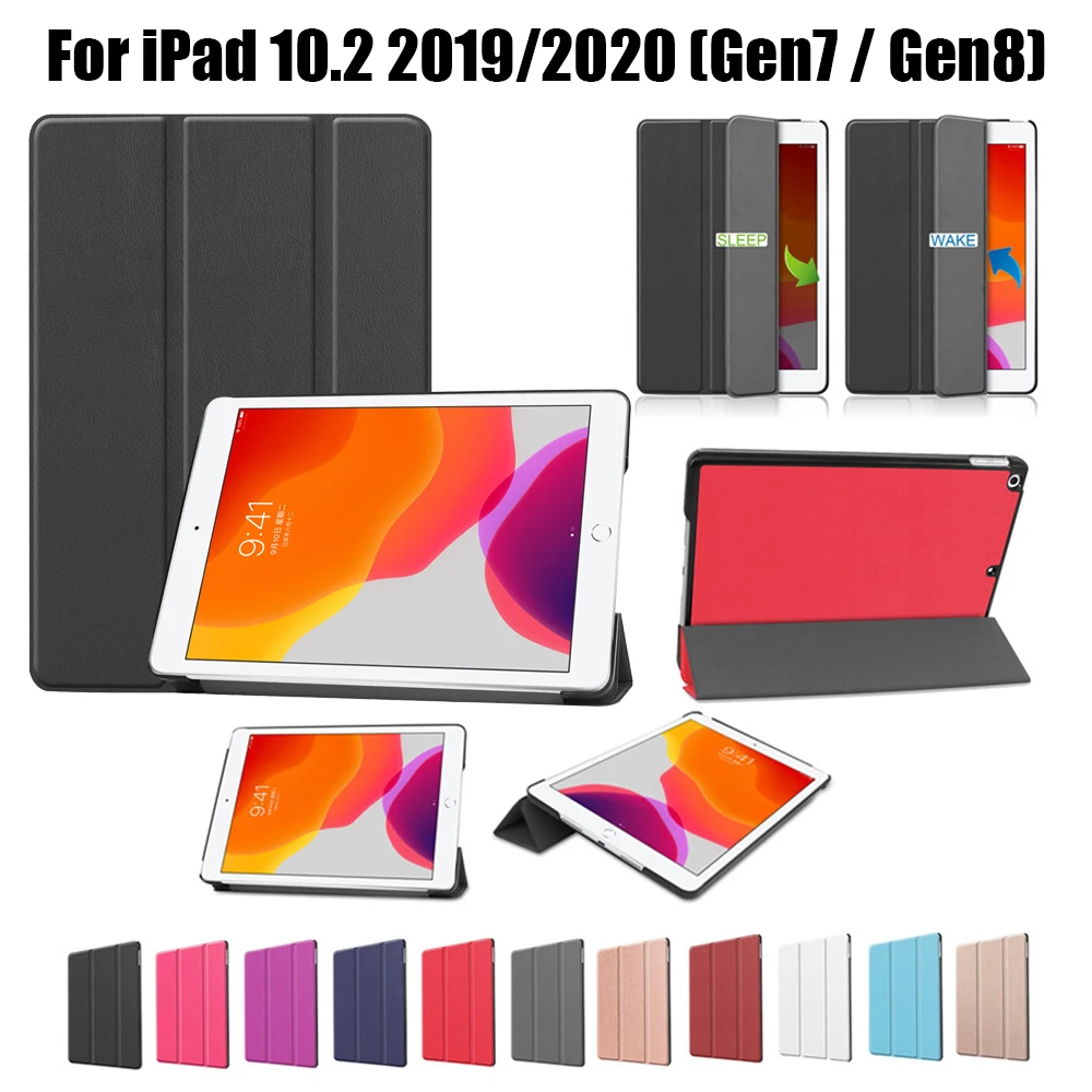 

Чехол для планшета iPad 10,2 2019 / 2020 7-го/8-го поколения, защитный чехол с откидной подставкой, смарт-чехол с функцией пробуждения и сна