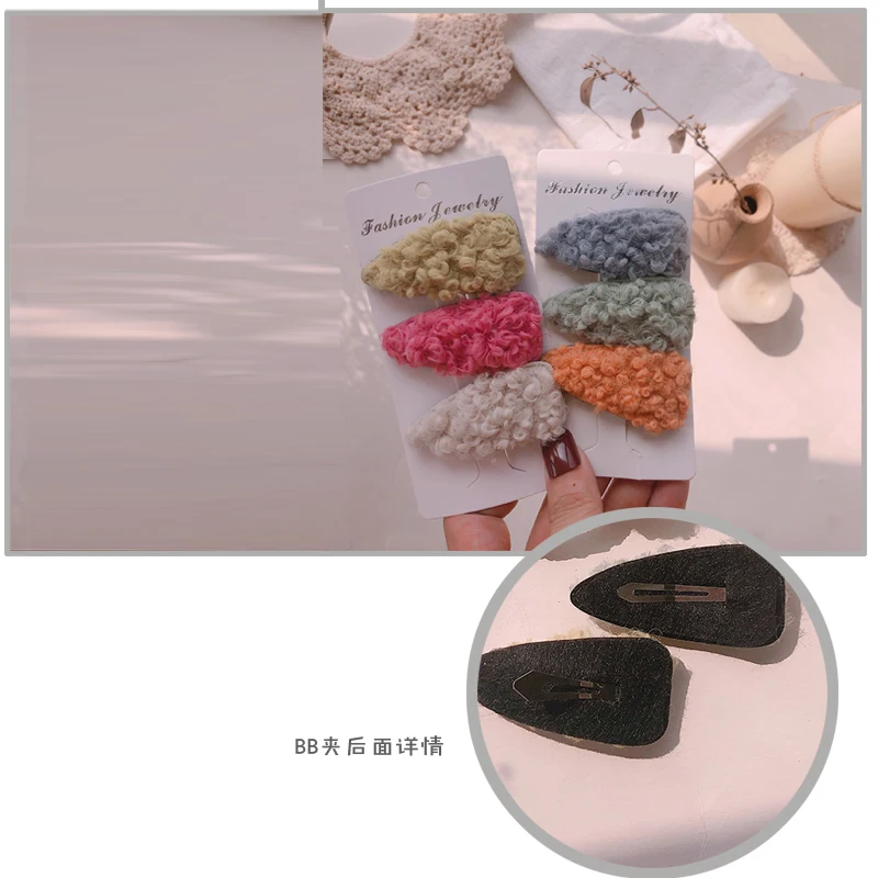Новинка 2020 года Милые зимние кашемировые мягкие заколки с искусственным мехом