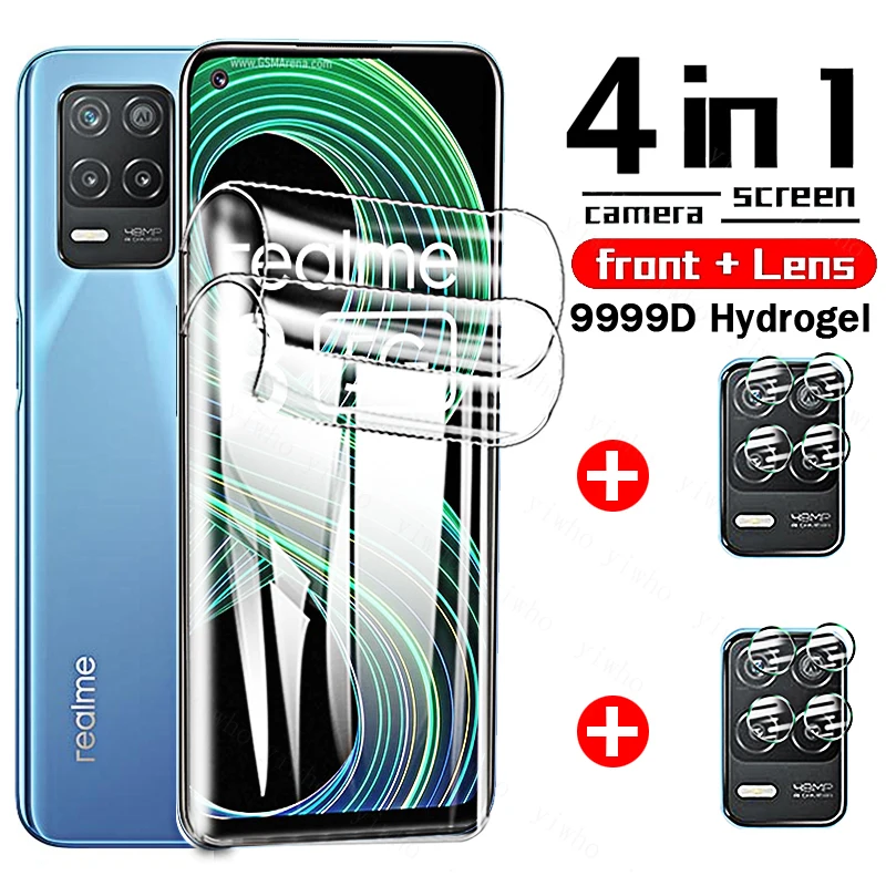 

Гидрогелевая пленка с полным покрытием HD для объектива камеры Realme C21 C25 C21y C25s C20 C17 C15 C12 C11 2021 C3, защита экрана, мягкое стекло