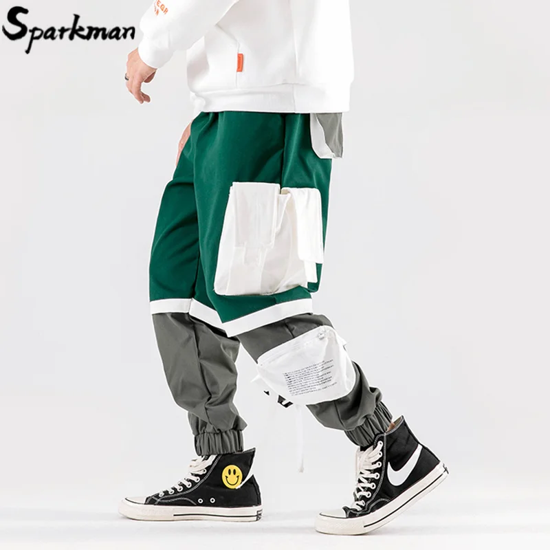 Мужские брюки карго в стиле хип хоп с несколькими карманами 2019 Харадзюку