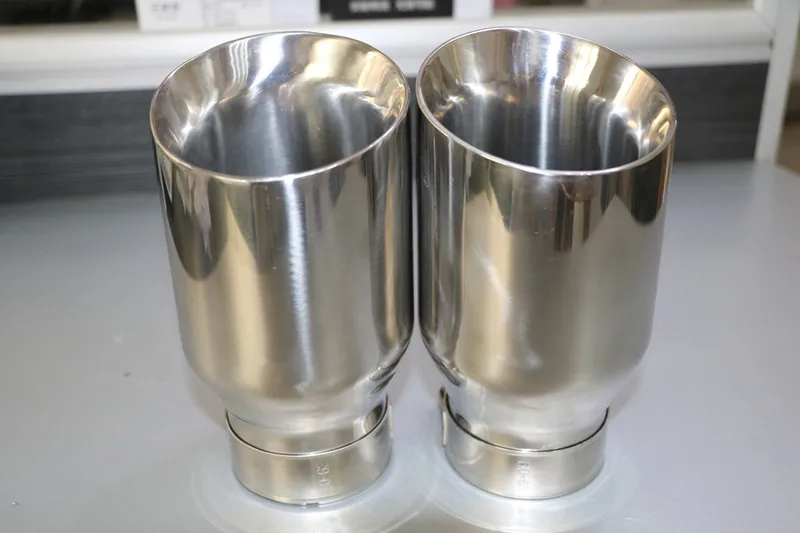Universal Car Exhaust Muffler Tip Stainless Steel Pipe Chrome Trim Modified Car Tail Throat Liner Pipe