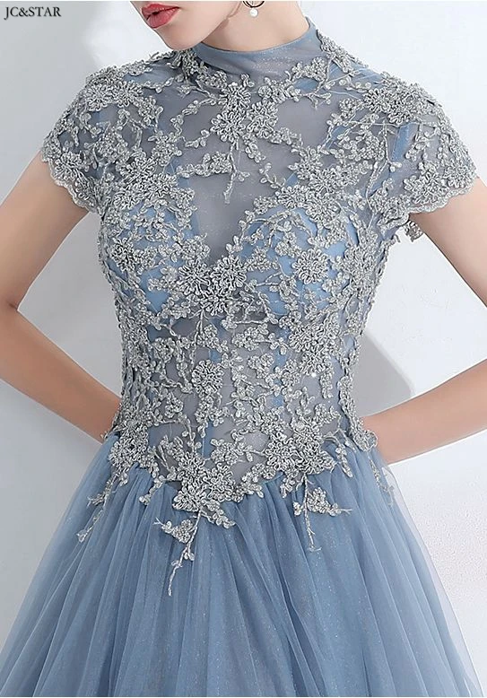 Vestidos de festa longo para senhoras casamento Новое кружевное платье трапециевидной формы с