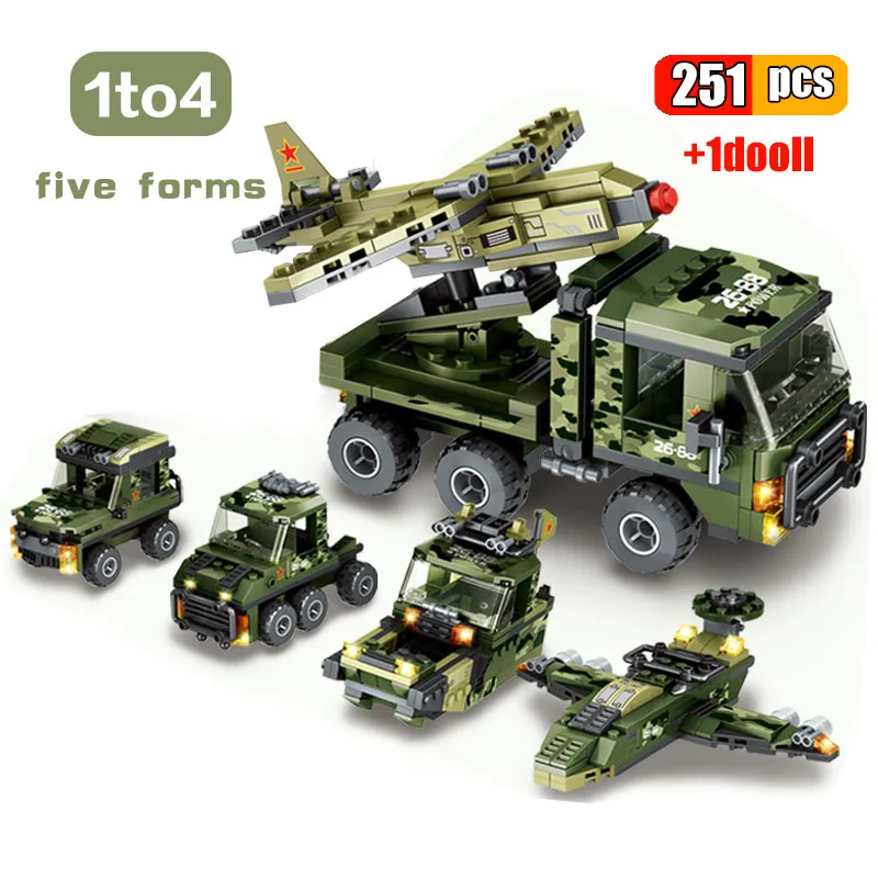 Конструктор самолёт 4 в 1 251 блоков | Игрушки и хобби