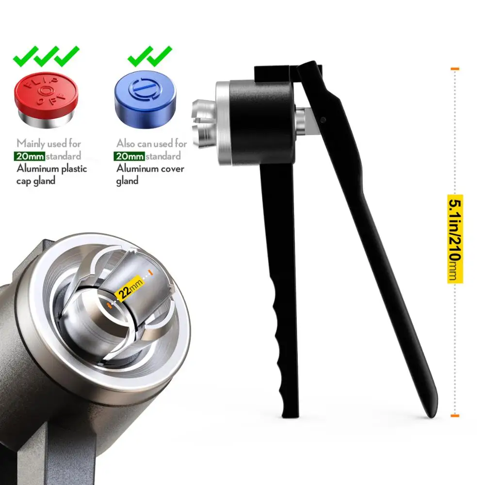 

Ручные щипцы для флаконов из нержавеющей стали 20 мм