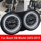 Buell xb двойные светодиодные фары Белый DRL Для Buell XB модель 2003-2010 лет аксессуары для мотоциклов светодиодные фары в сборе