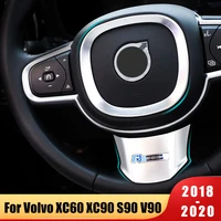 for volvo xc60 xc90 v90 s90 2018 2019 2020 stainless steel car styling steering wheel trim sequin cover sticker accessories