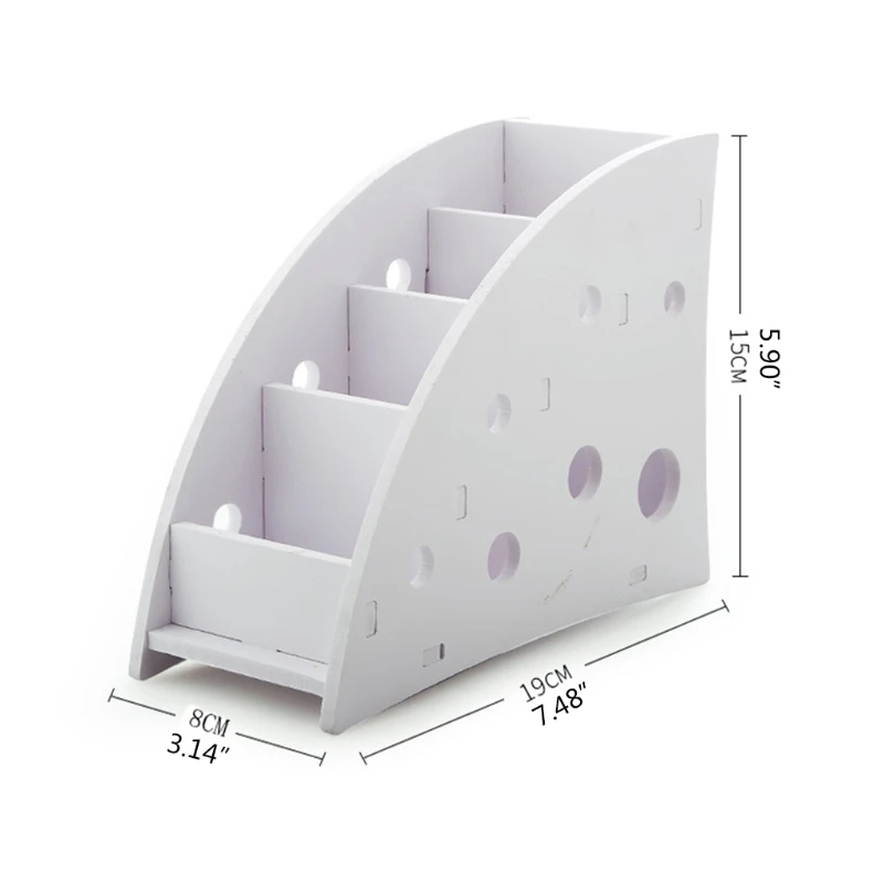 

Bedside Desktop storage box Curved Remote control storage rack Sundries Multi-Partition Arrangement Organizer Holder Case