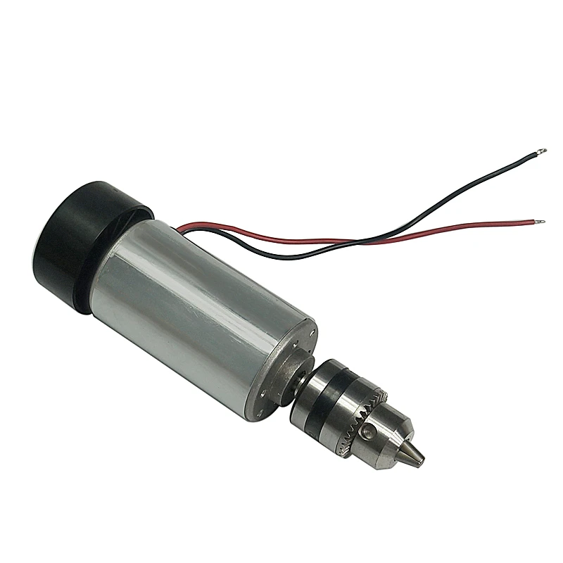 0.3KW CNC Spindle Motor DC 300W 52*180MM with Chuck Collect for DIY PCB Engraving Milling Machine