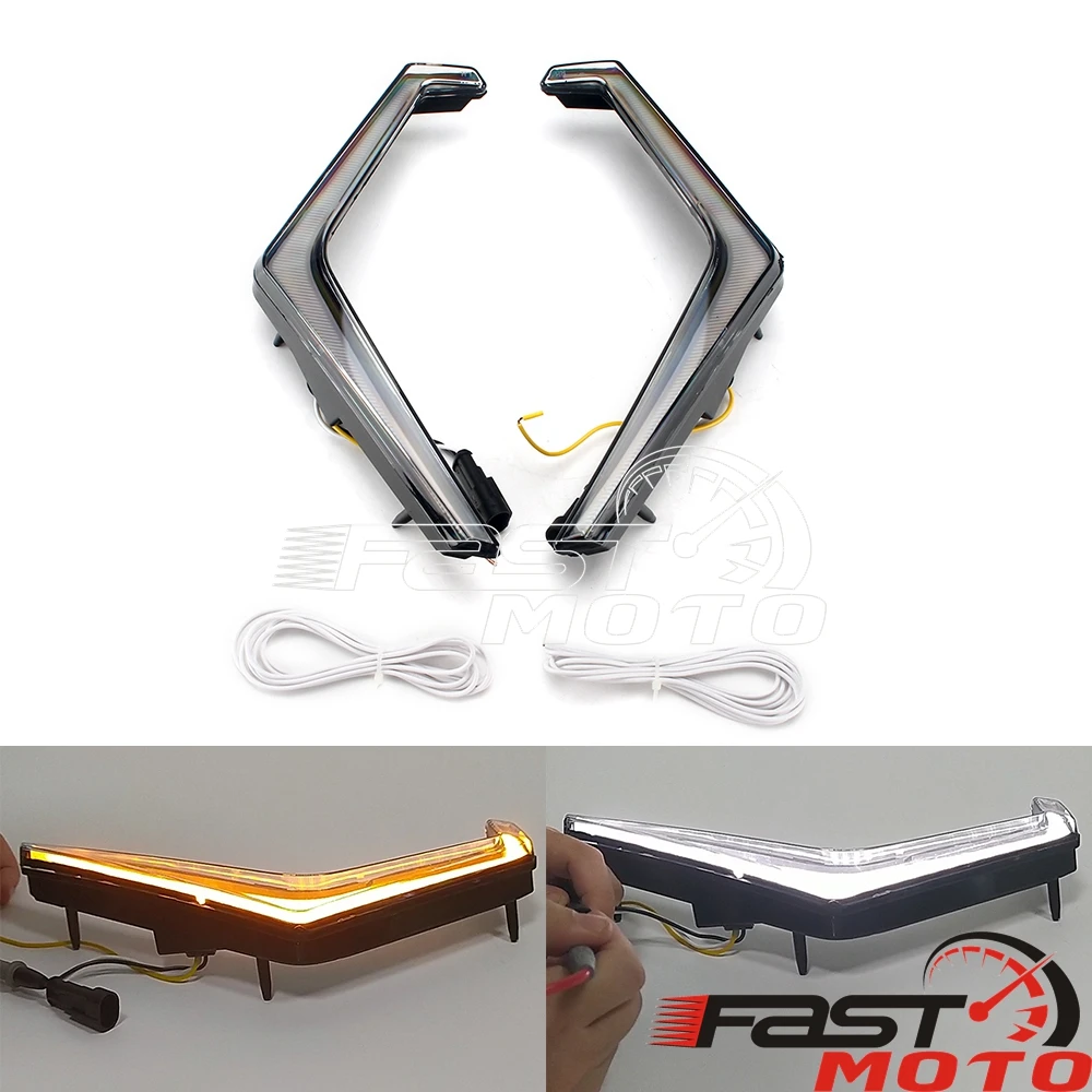 Желтый/белый сигнала поворота светильник спереди индикатор включения фар для