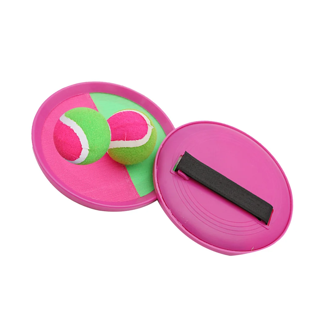 

1 Set of Toss Catch Sticky Sucker Target Throw Outdoor Interactive Rosy (1 Pair Target and 4Pcs)