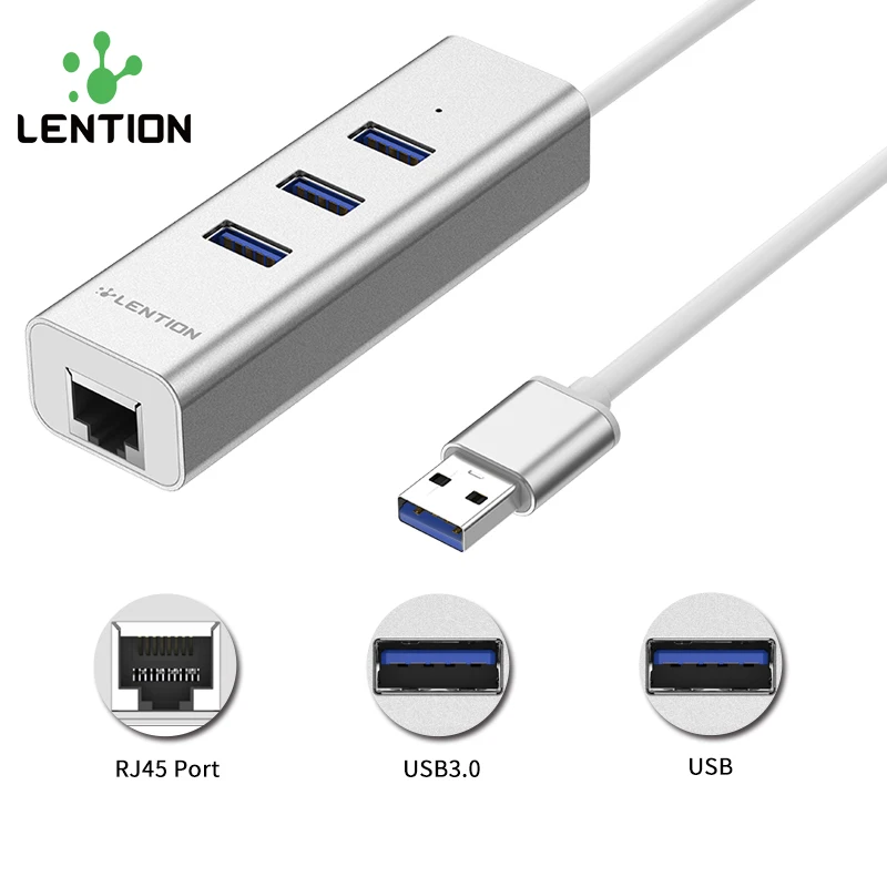 

Концентратор с 3 портами USB 3,0 и адаптером Gigabit Ethernet для сети RJ45 LAN, совместимый с MacBook Air/Pro, больше устройств типа A для ноутбуков Usb-a